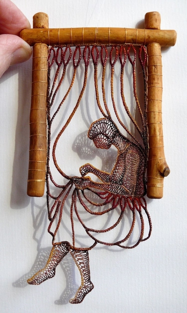 Lace and Wood Art by Ágnes Herczeg