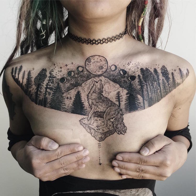 Nature Tattoo Artist Creates Large-Scale Tattoos With Fantastical Spin