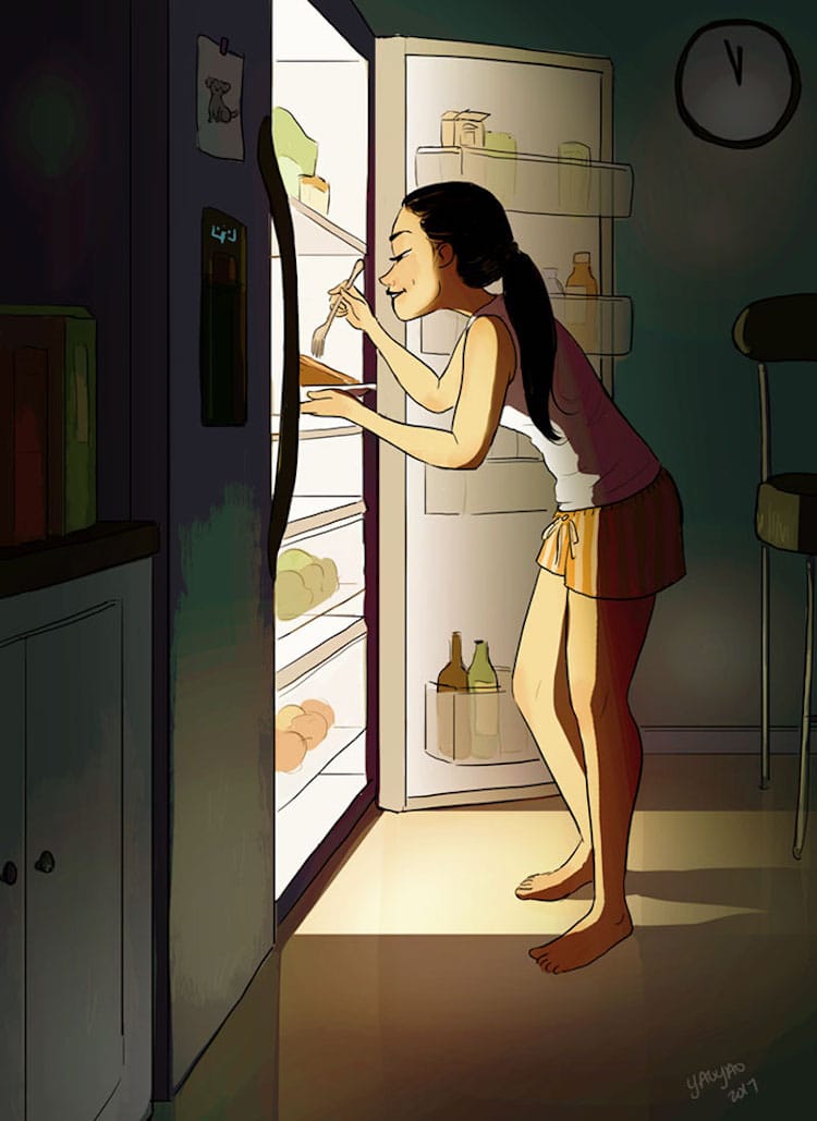 Yaoyao Ma Van As Benefits of Living Alone Illustrations