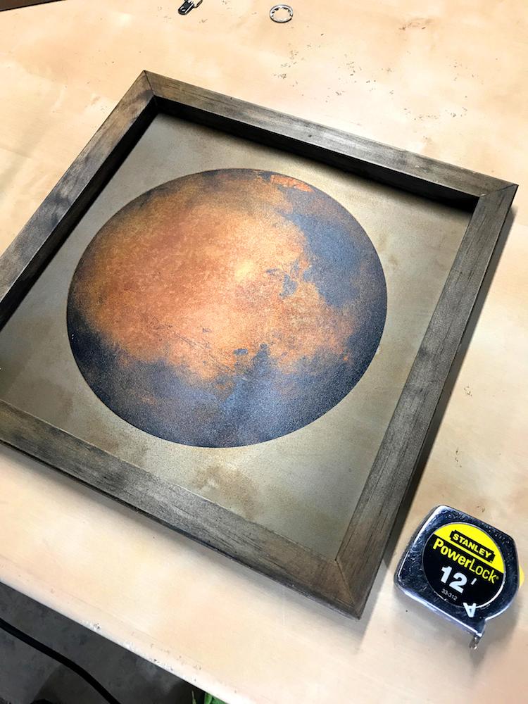 mars metal printing poster diy