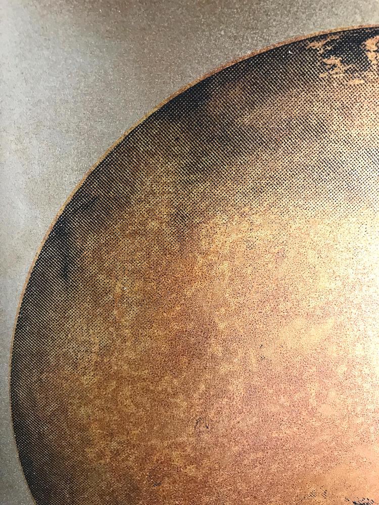 mars printed on metal