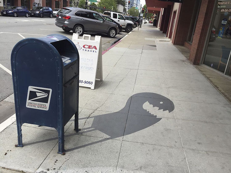 Shadow Art Street Art Damon Belanger Redwood City