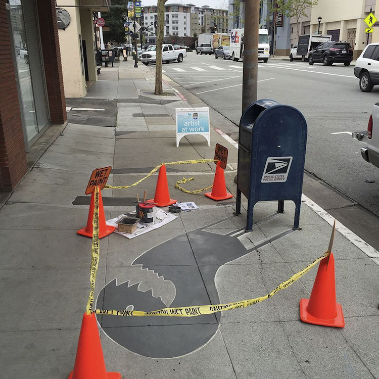 Shadow Art Street Art Damon Belanger Redwood City