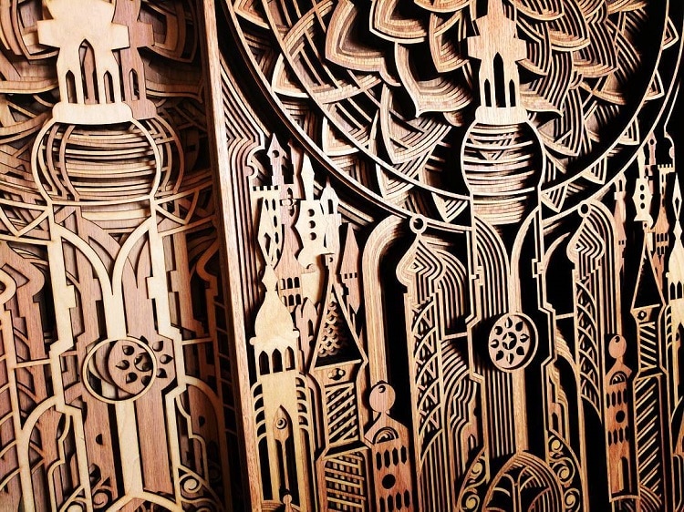 Wood Wall Sculptures by Gabriel Schama