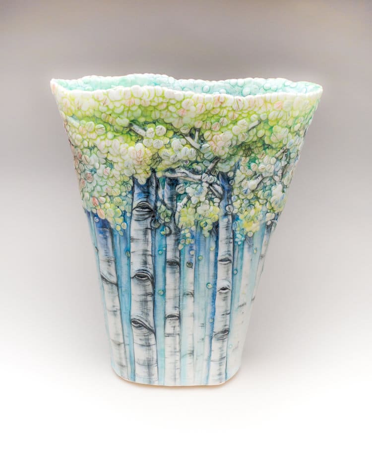 Ceramic Tree Vessels by Heesoo Lee 