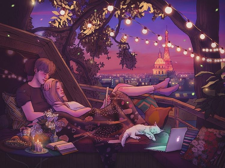 Illustrated Love Stories Capture The Quiet Moments Of Falling In Love