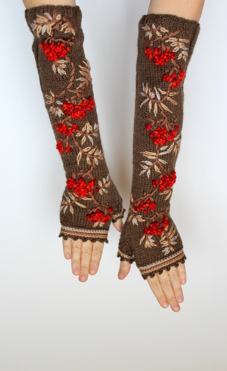 Knitted Fingerless Gloves