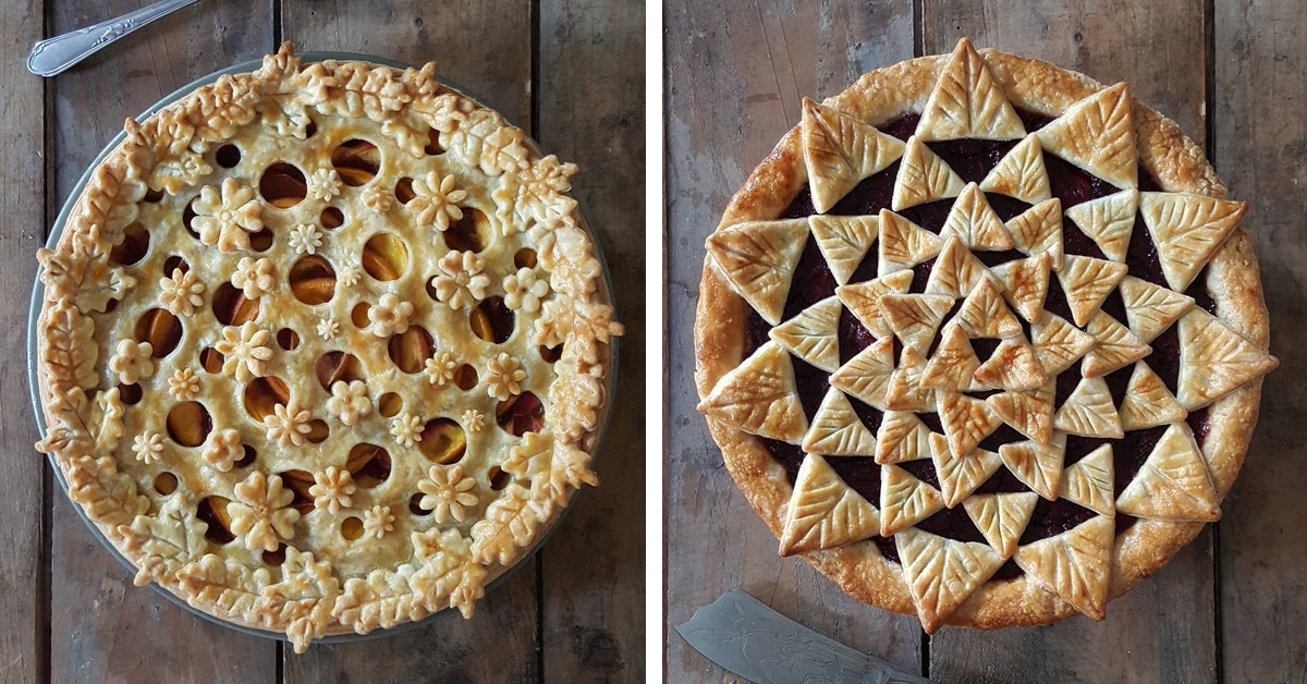 Baker Reveals Amazing Pie Crust Designs in Before and After Photos