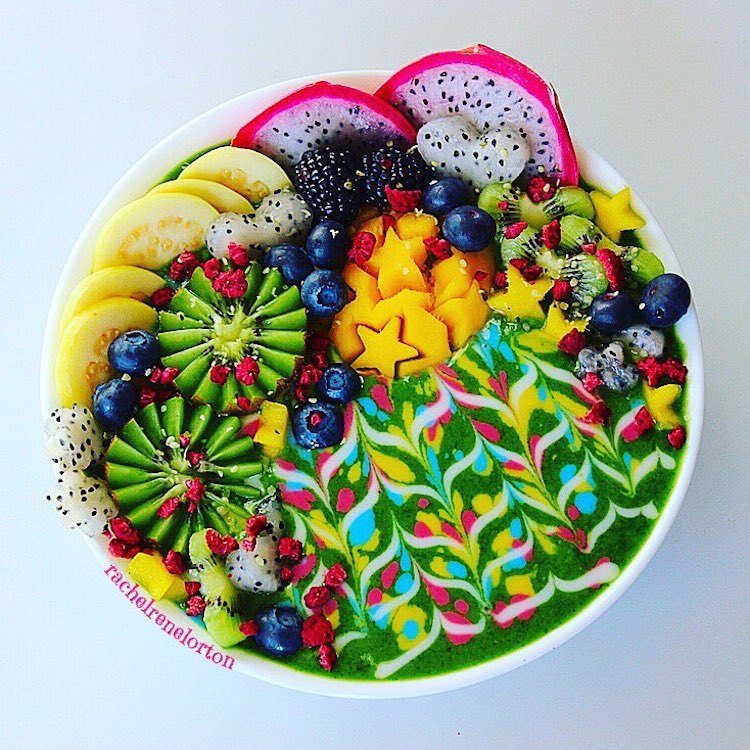 Smoothie Bowl Pop Art Food by Rachel Lorton