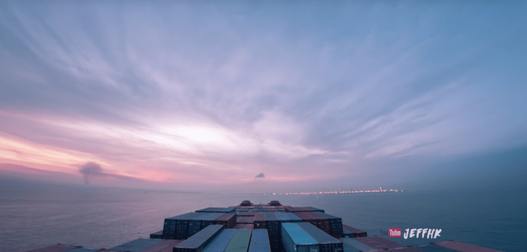 Cargo Ship Travel Time Lapse Video