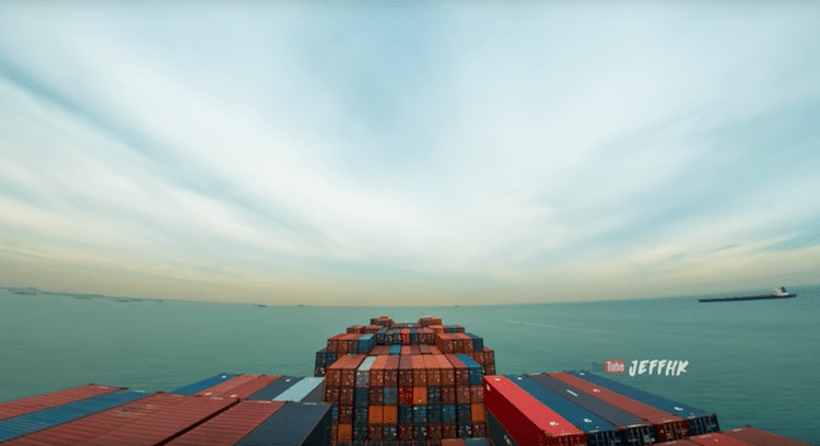 Cargo Ship Travel Time Lapse Video