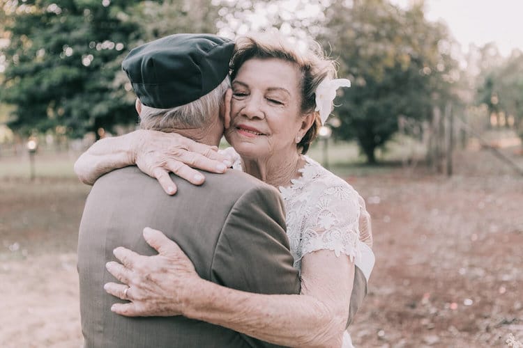 Elderly Couple Wedding Photos