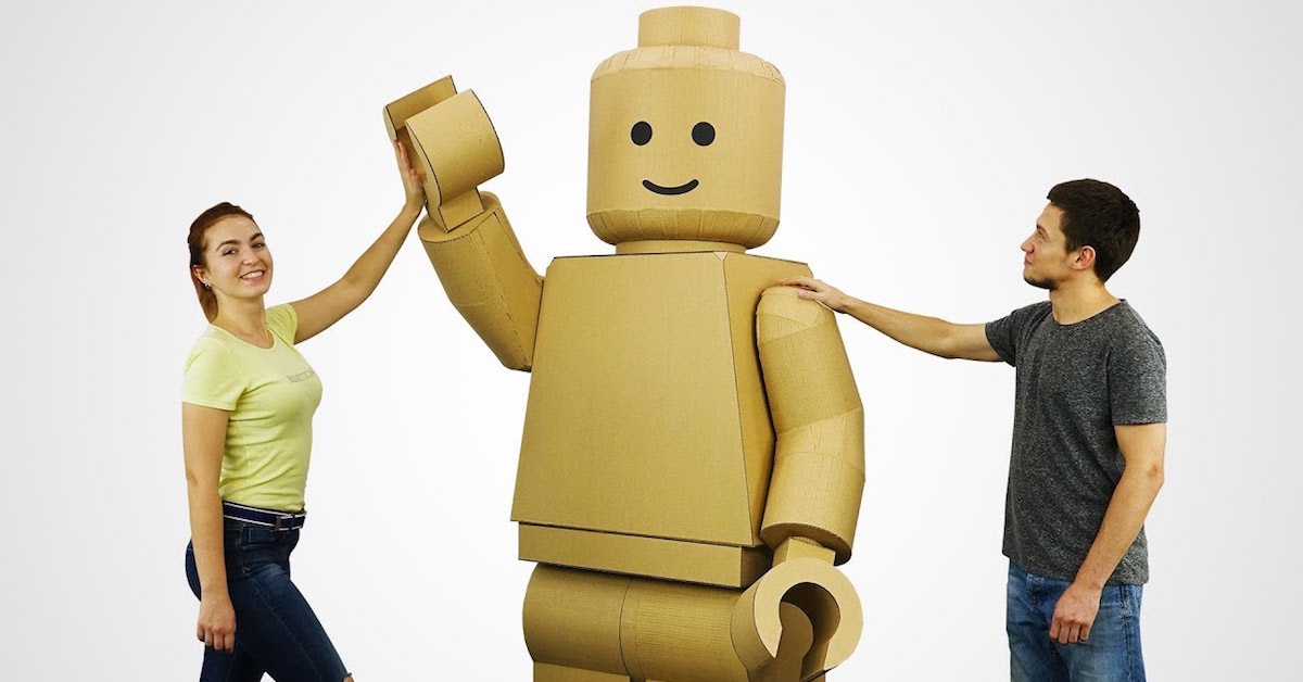 Cardboard LEGO Costume Is Fun Halloween DIY Project