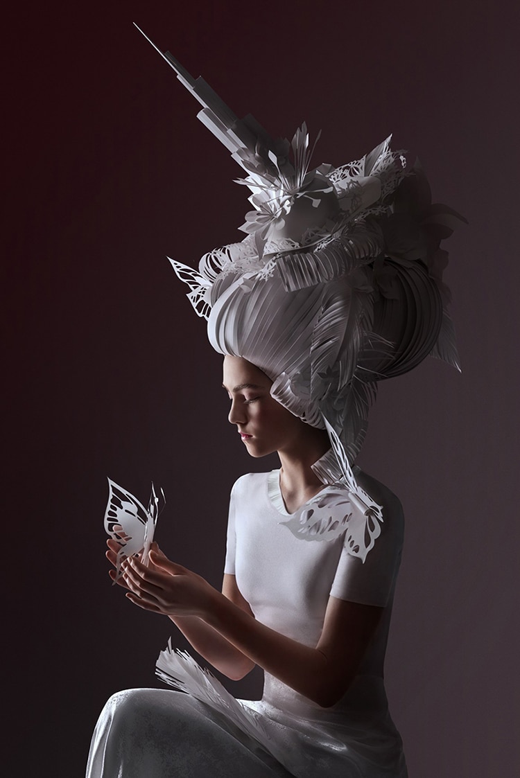 Asya Kozina Baroque Paper Wigs