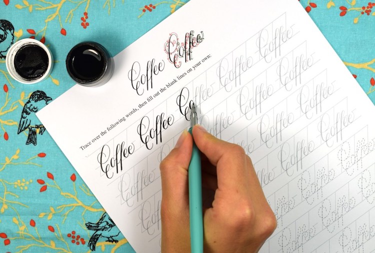 Calligraphy Practice Paper: Blank Hand Lettering and Calligraphy Book by  Learn Lettering Co