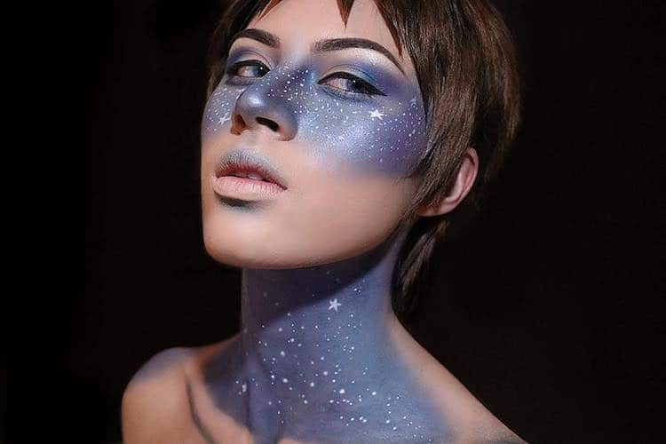 Galaxy Face Makeup