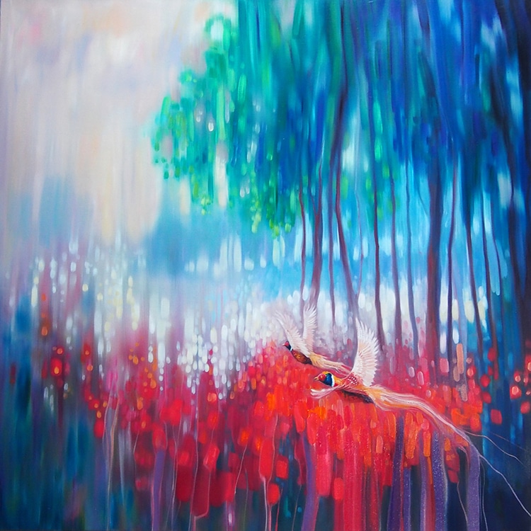 Gill Bustamante ethereal landscape paintings