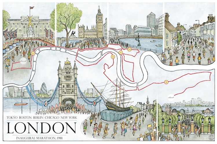 Marathon Map Illustration