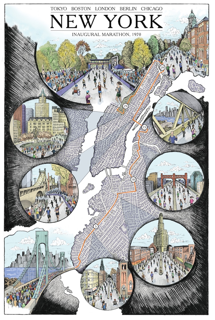Marathon Map Illustration