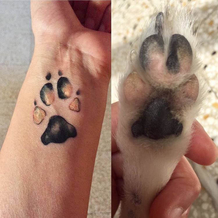 leopard paw print tattoos