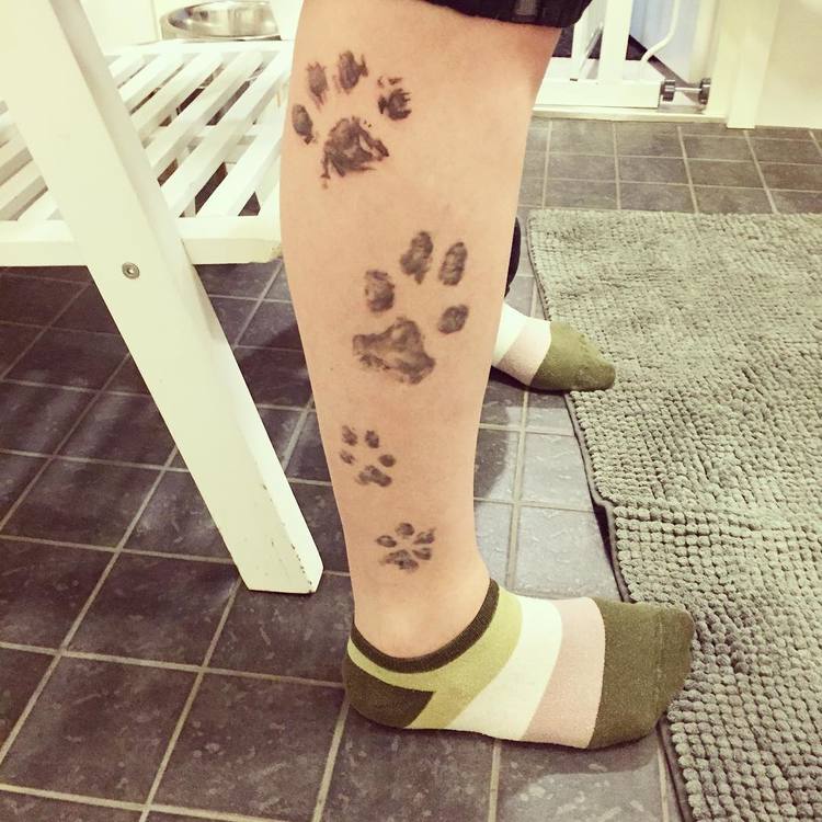 18 Gorgeous Paw Print Tattoos For Anyone Whose Dog Is Part Of The Family   InspireMore