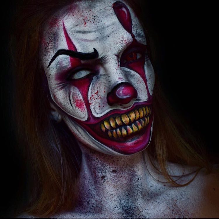 Pennywise the Clown Scary Halloween Makeup