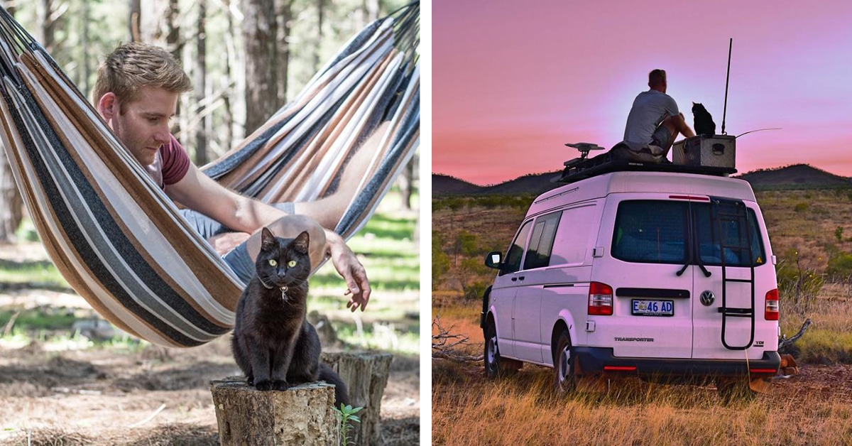 Man Sells Everything to Pursue Traveling With Cat in Around Australia
