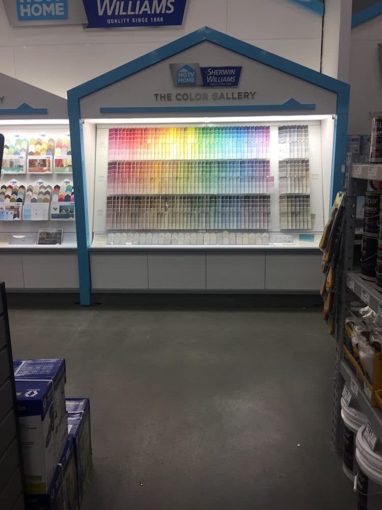 Lowe's paint samples