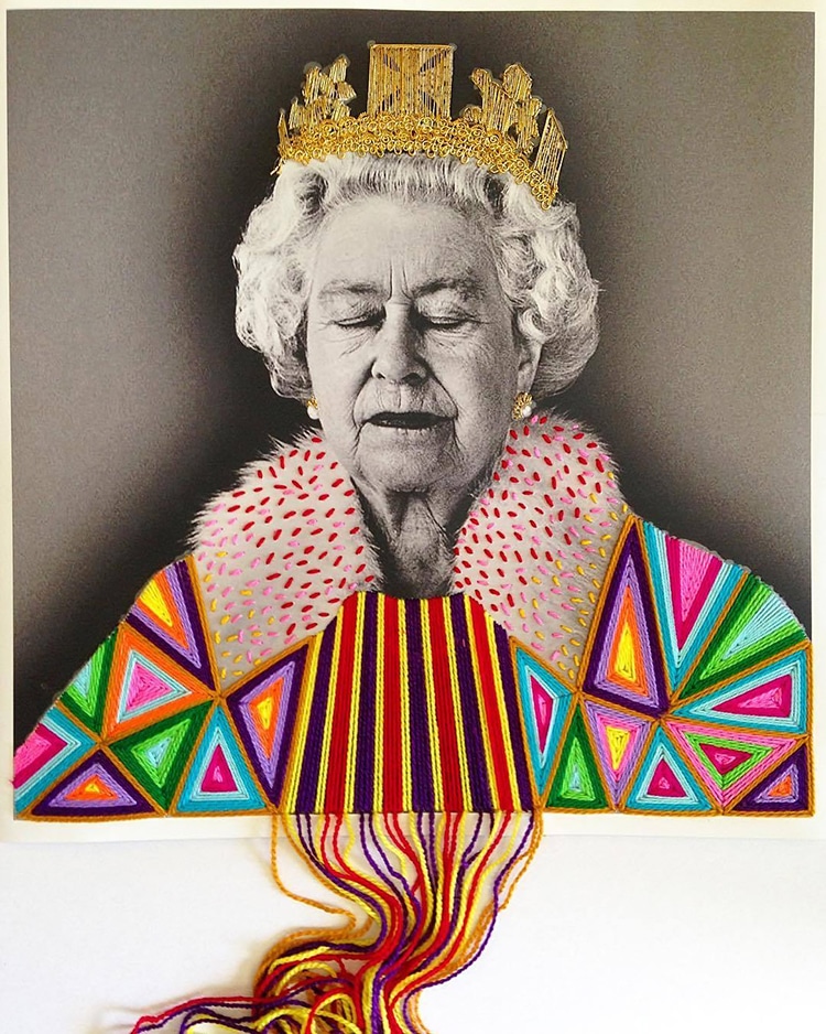 Colorful Embroidery on Vintage Photographs by Victoria Villasana
