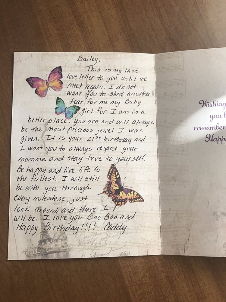 Dying Father Sends Daughter Flowers and Letters on Her Birthday