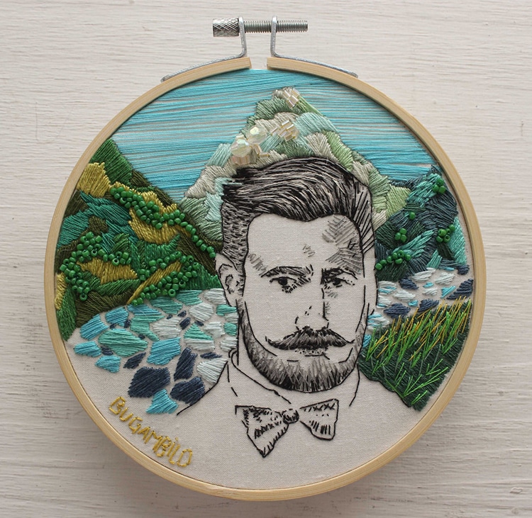 Embroidery Portraits by Bugambilo