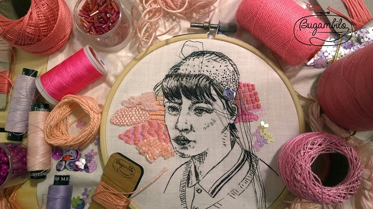 Embroidery Portraits by Bugambilo