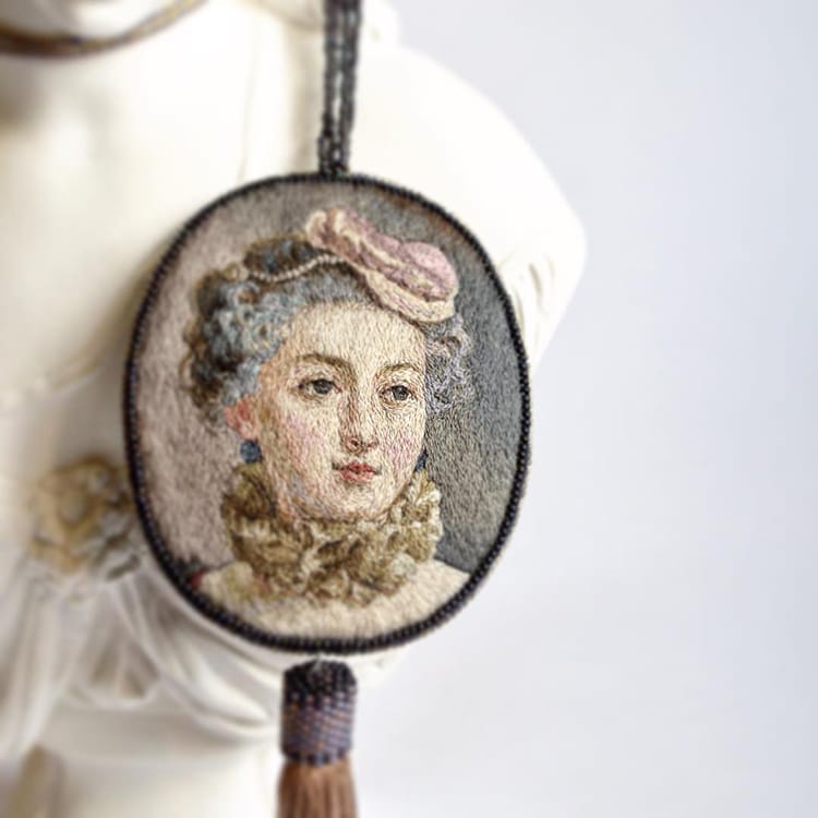 Embroidery Renaissance Paintings by Maria Vasilyeva