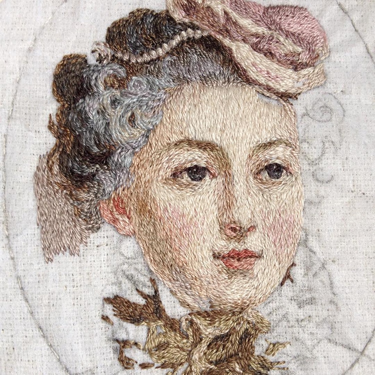 Embroidery Renaissance Paintings by Maria Vasilyeva