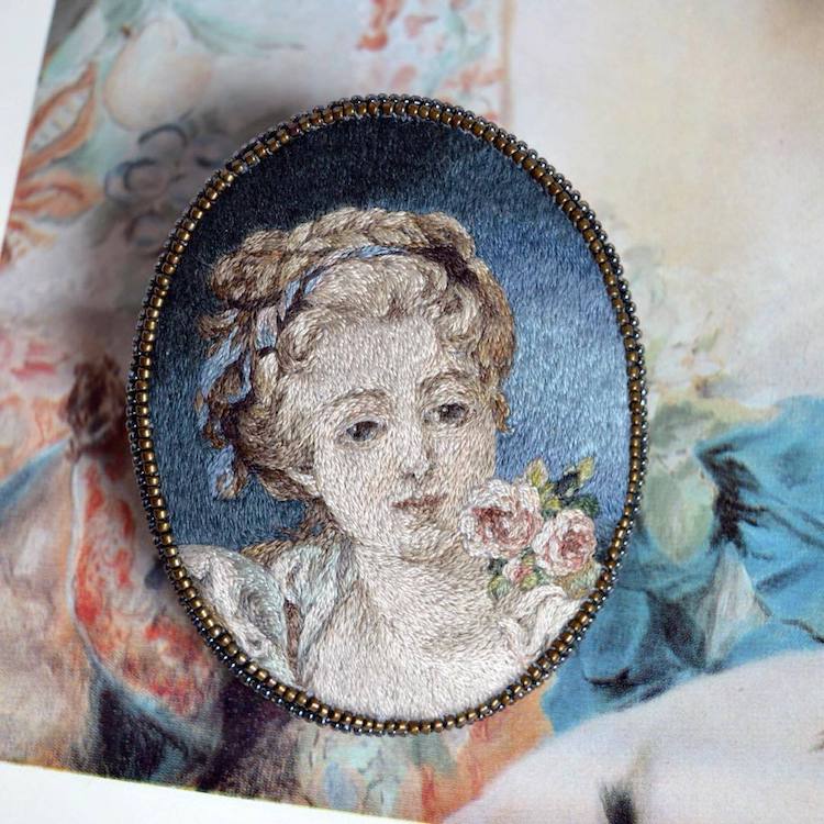 Embroidery Renaissance Paintings Maria Vasilyeva