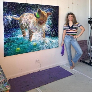 Finger Painting Artist Uses Childhood Technique in Vibrant Works of Art