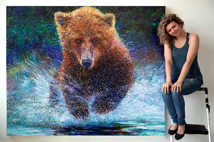 Finger Painting Artist Uses Childhood Technique in Vibrant Works