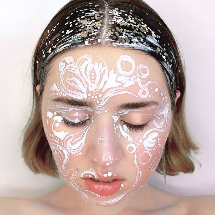 Makeup Artist Uses Human Face as Unconventional Canvas for Abstract