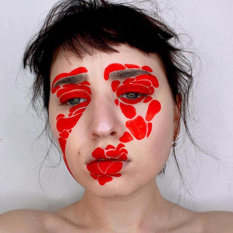 Body Art Makeup Artist Uses Faces as Canvas for Abstract ...
