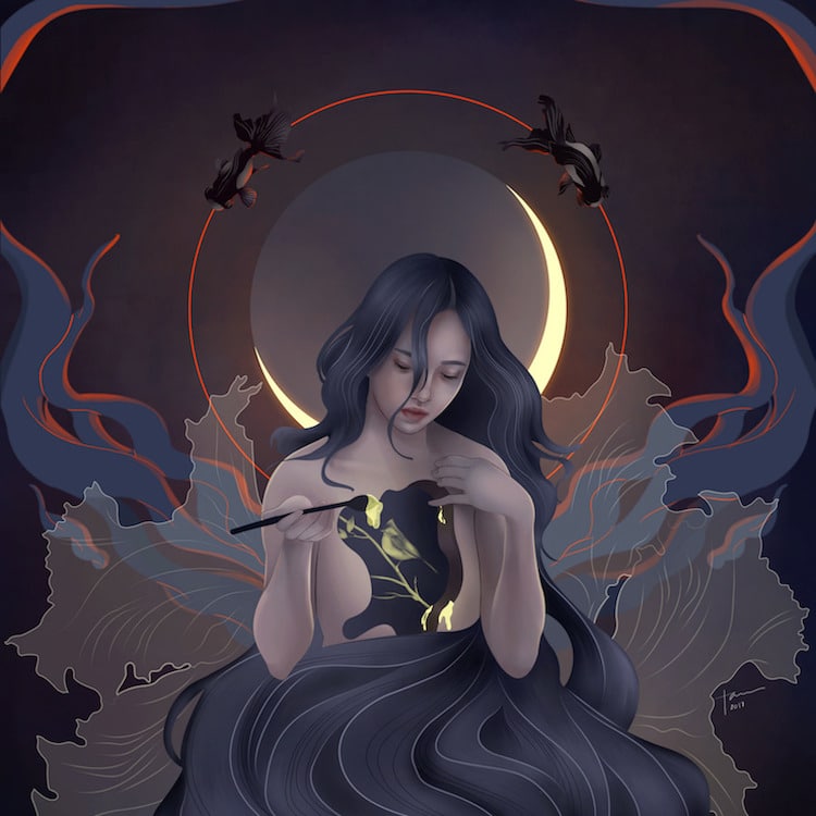 Mythical Goddess Enchanting Illustrations Katrina Taule
