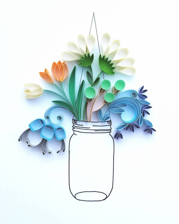 Paper Quilling Illustrations by Meloney Celliers