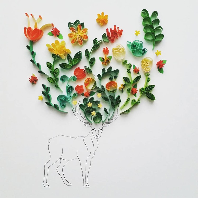 Paper Quilling Illustrations by Meloney Celliers