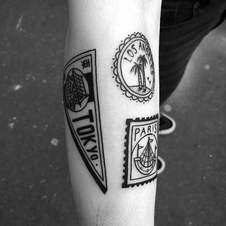 Travel Tattoos by Franck Pellegrino