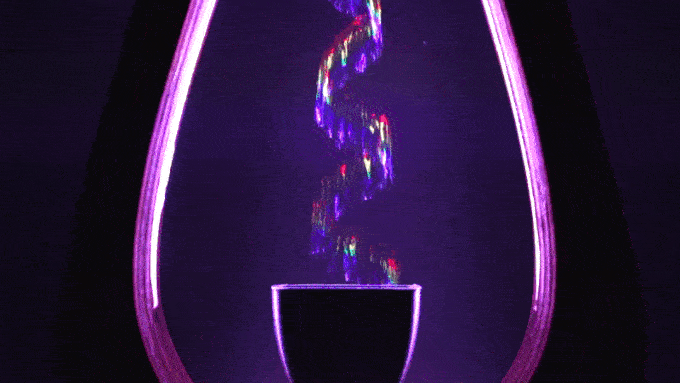 Lamp with Water Fountain Base