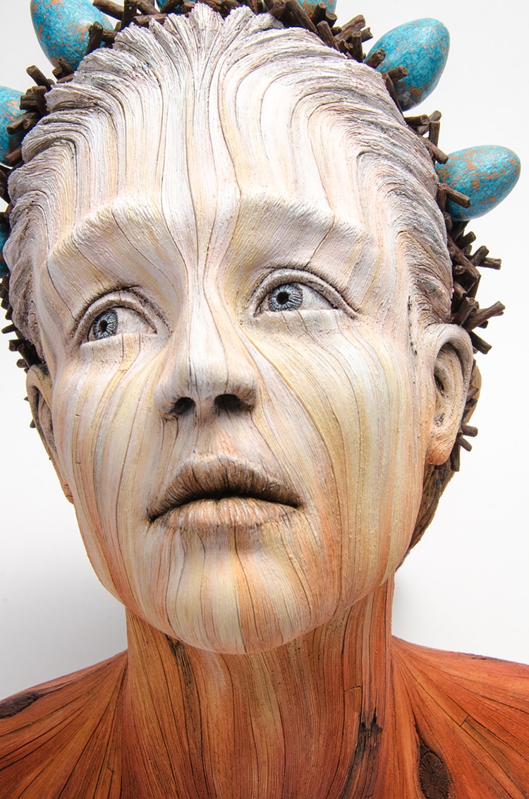Artist Makes Surreal Tree Bark Textured Ceramic Sculptures 
