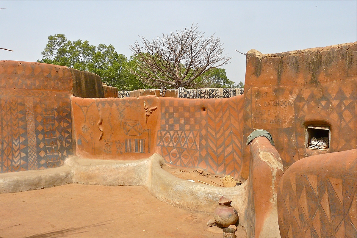 Artistic African Village Burkina Faso