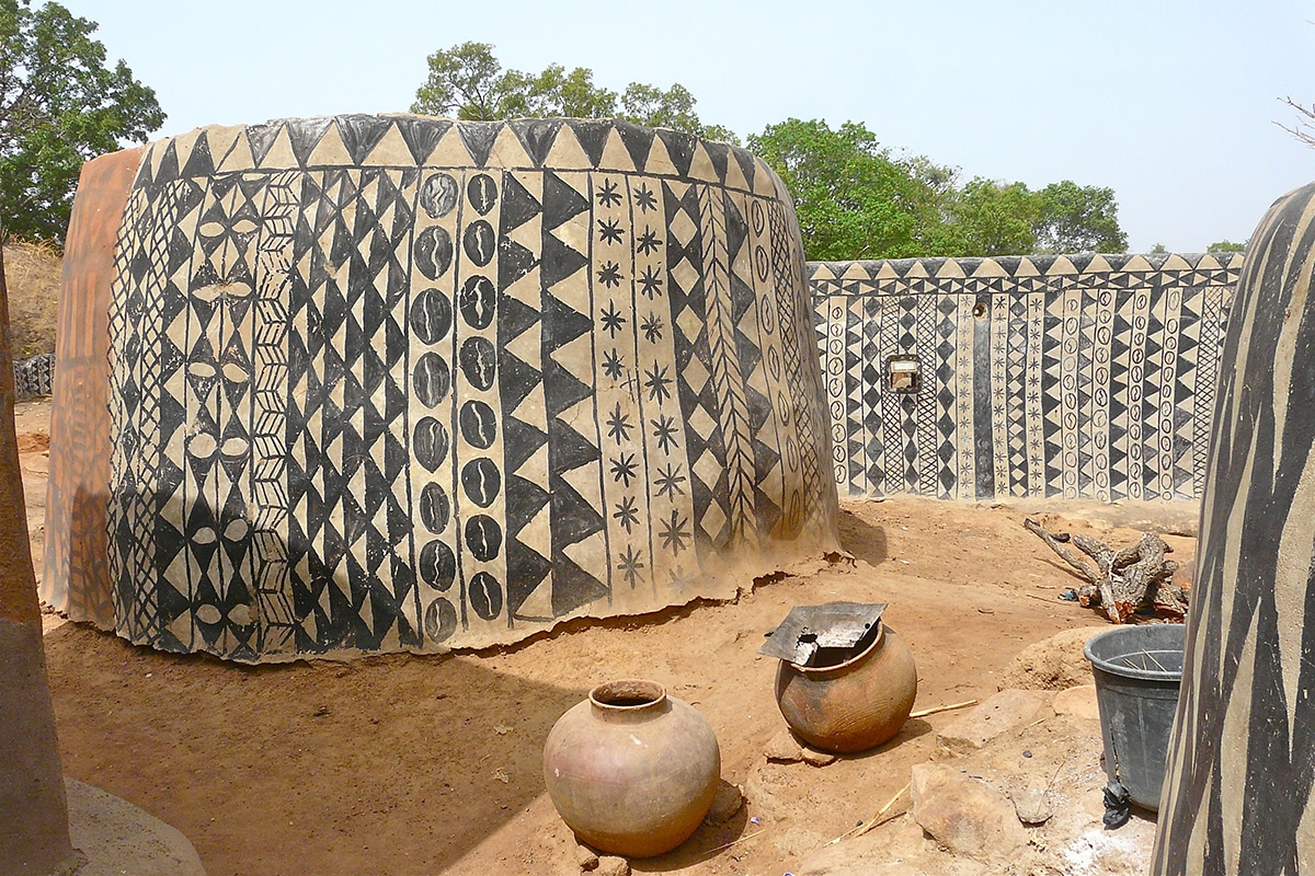 Artistic African Village Burkina Faso