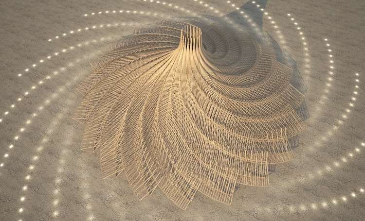 Burning Man 2018 Temple - Galaxia by Mamou-Mani Architects