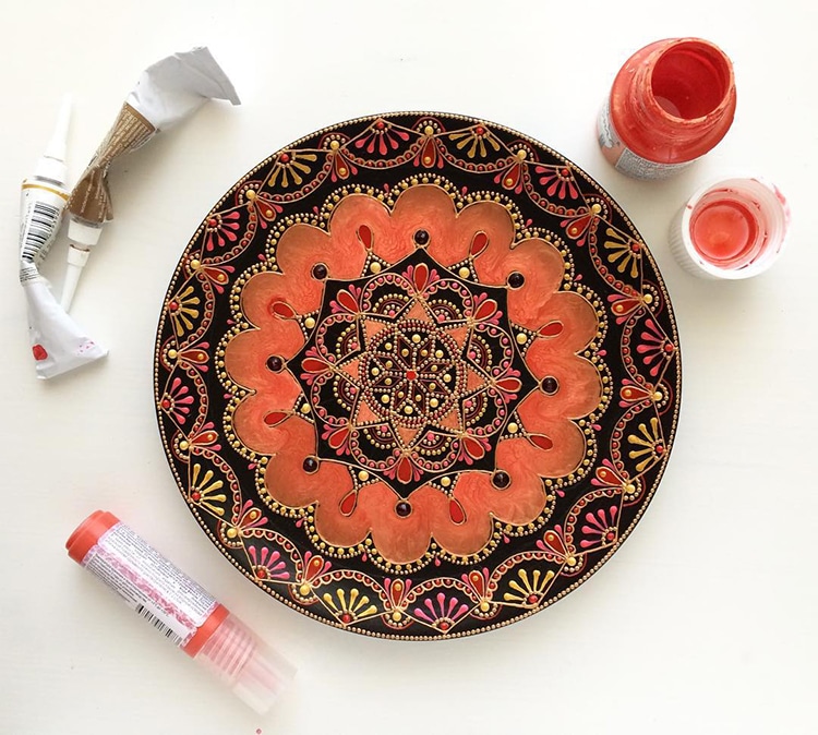 Mandala Art Tableware by Ana Art Studio