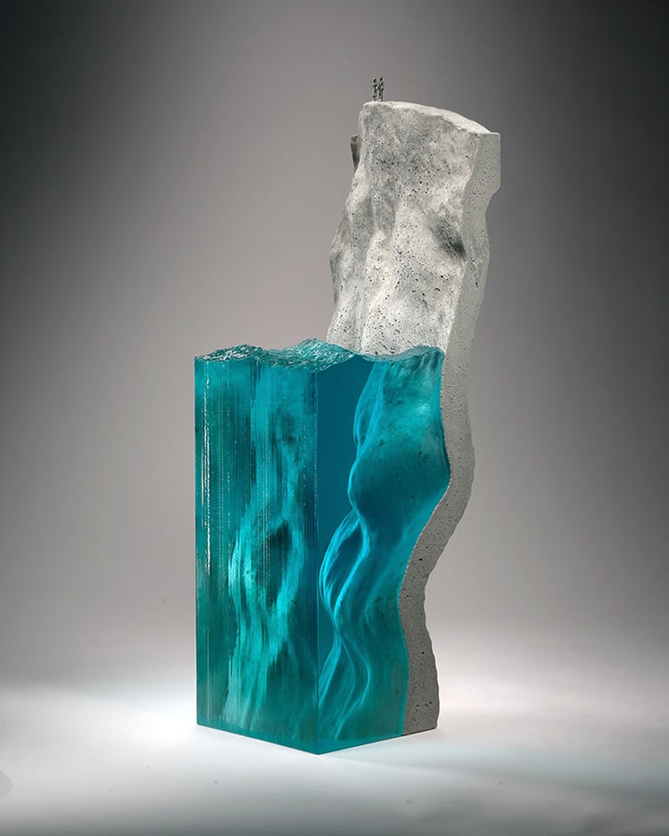 New Glass and Concrete Ocean Sculptures by Ben Young